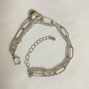 silver magnetic heart chain bracelet