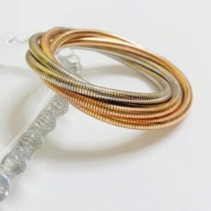 gold multi tone coil bangle gold multi tone coil bangle