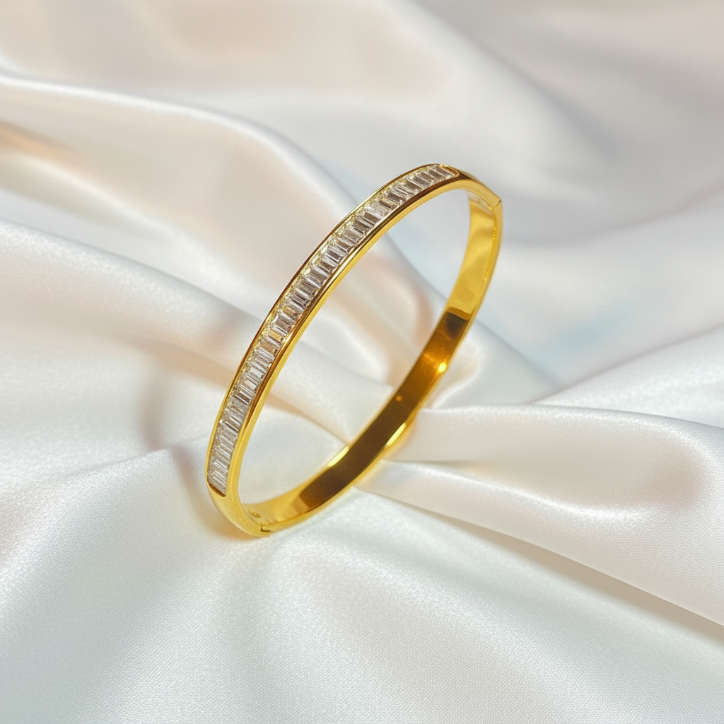 elegant crystal bar gold bangle bracelet – stainless steel minimal luxury bracelet for women elegant crystal bar gold bangle bracelet – stainless steel minimal luxury bracelet for women