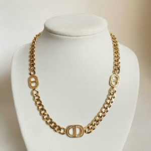 elegant oval link gold chain necklace
