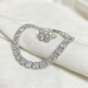 luxury crystal tennis bracelet with free butterfly ring luxury crystal tennis bracelet with free butterfly ring