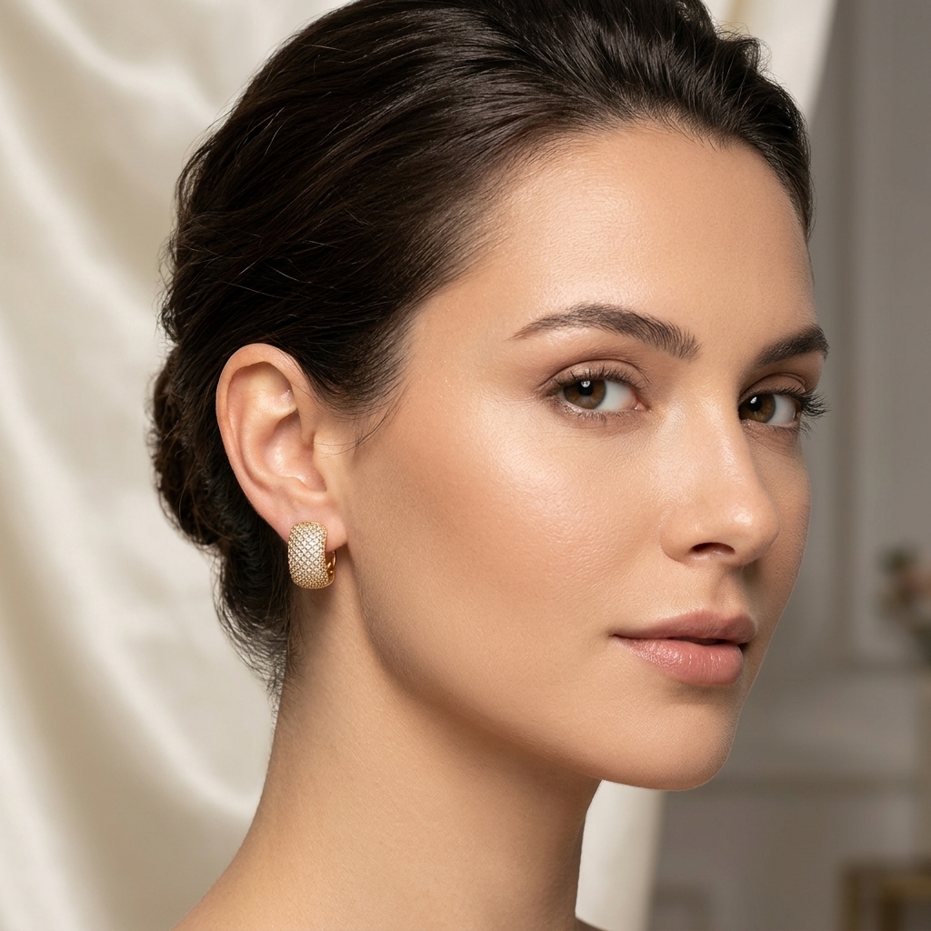 luxury gold crystal hoop earrings luxury gold crystal hoop earrings