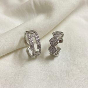 Home krish sparkling couple ring combo