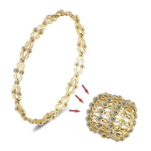 magic 2 in 1 convertible ring to bracelet (kada) – gold plated adjustable jewelry
