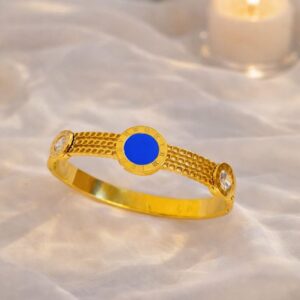 royal blue dial gold cuff bangle royal blue dial gold cuff bangle