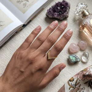 gold geometric v shape minimal ring gold geometric v shape minimal ring